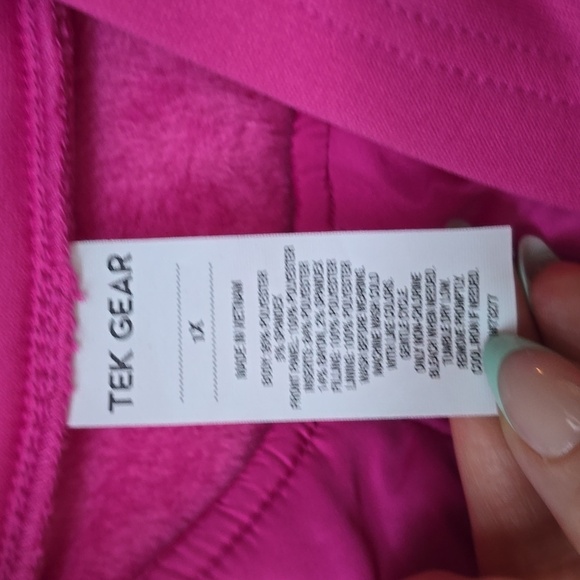 Tek Gear® Hooded Mixed-Media Jacket Plus Size magenta pink NWT 1x - Picture 9 of 12